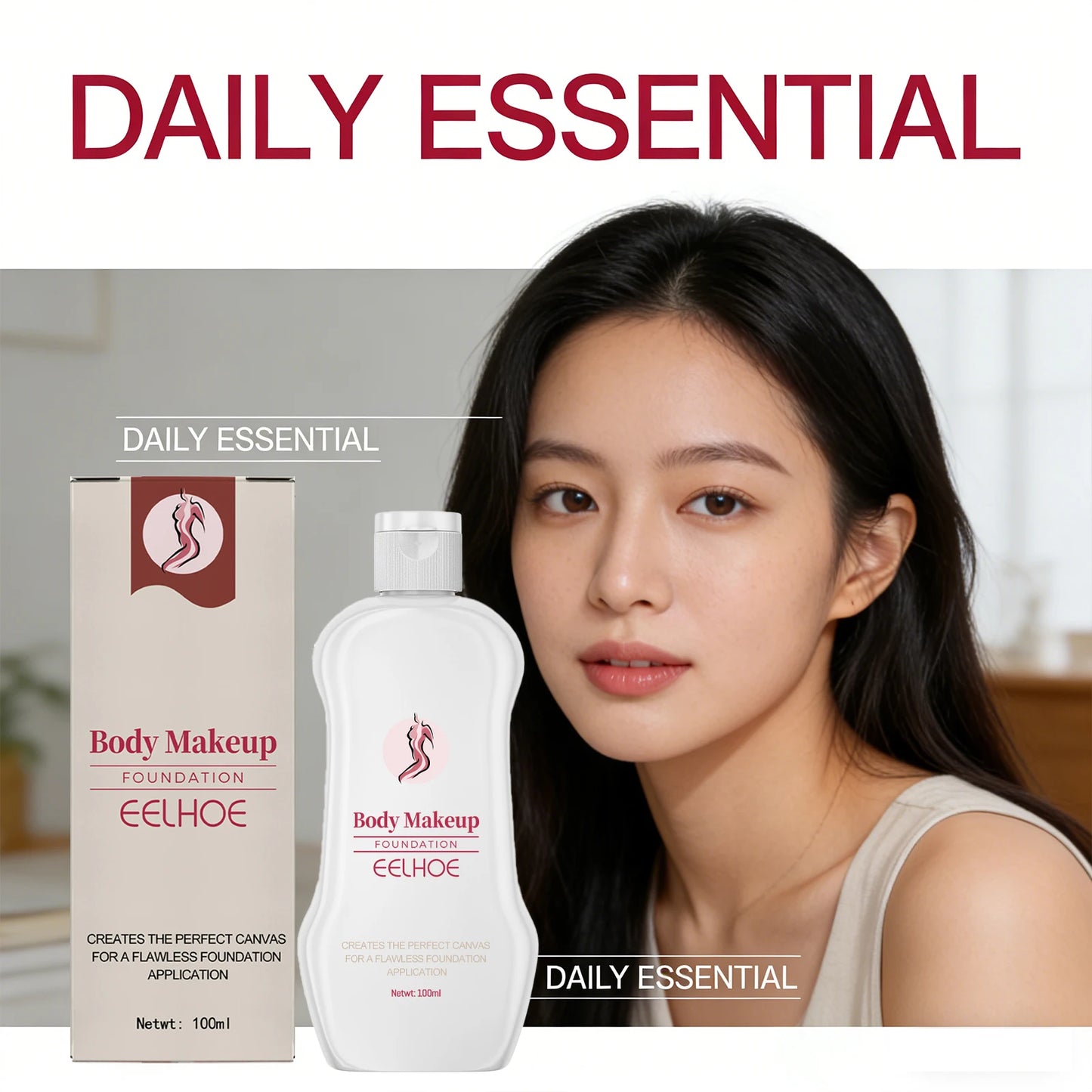 Eelhoe Body Makeup Foundation ﻿soothing Skin Covering Blemishe Refreshing Daily Makeup Liquid Foundation Moisturizing Concealer Peaceful Pleasures Health and Wellness
