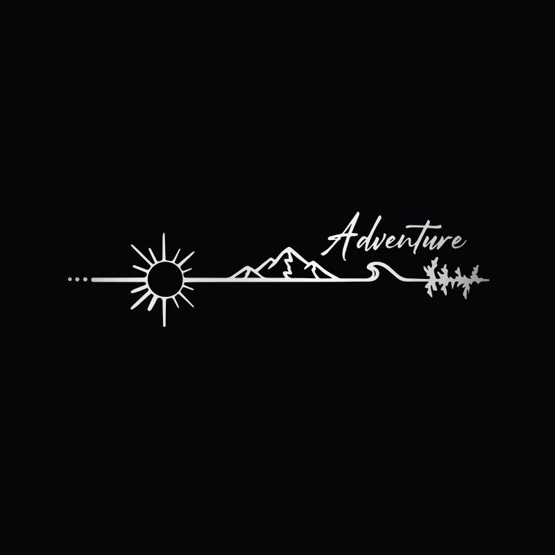 Adventure Mountain Vinyl Car Sticker | Waterproof Camping Decal