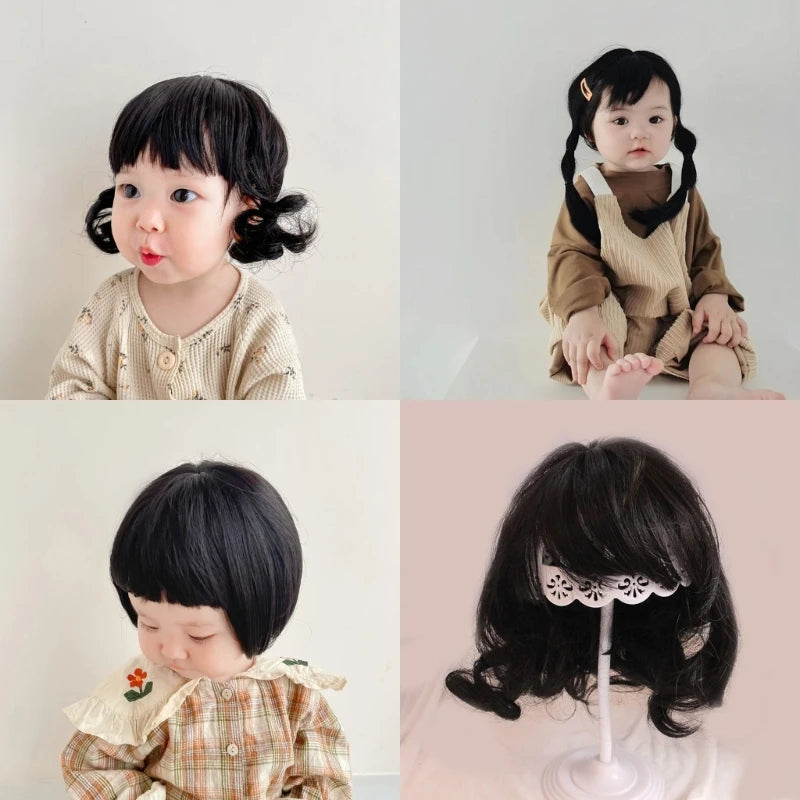 Baby Girl Curly Hair Hat | Cute Infant Photo Headwear 1-3Y