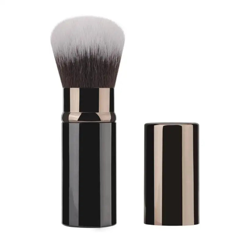 Retractable Cosmetic Brush Portable Face Powder Blusher Foundation Blush Highlight Brush Fiber Hair Handle Brush Female Peaceful Pleasures Health and Wellness A4