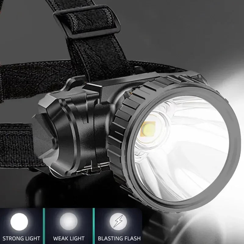 5-Head LED Headlamp | USB Rechargeable Waterproof Fishing Light