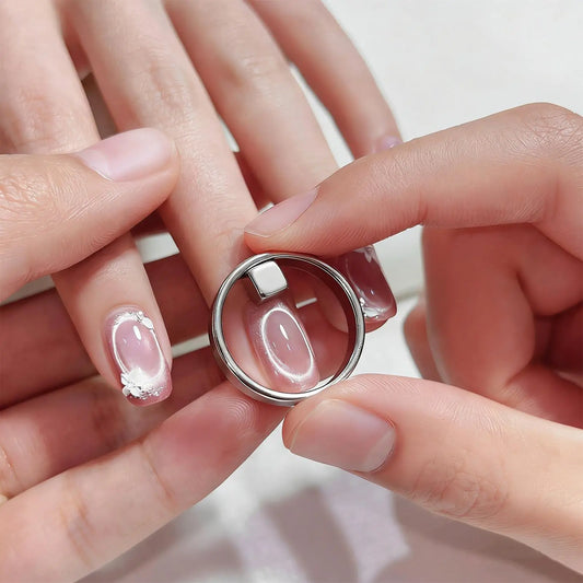 Hollow Cat Eye Nail Art Magnet Black Hole Shape Cat Eye Nail Art Effect Circular Magnet for DIY Magnetic Gel Manicure Tools Peaceful Pleasures Health and Wellness