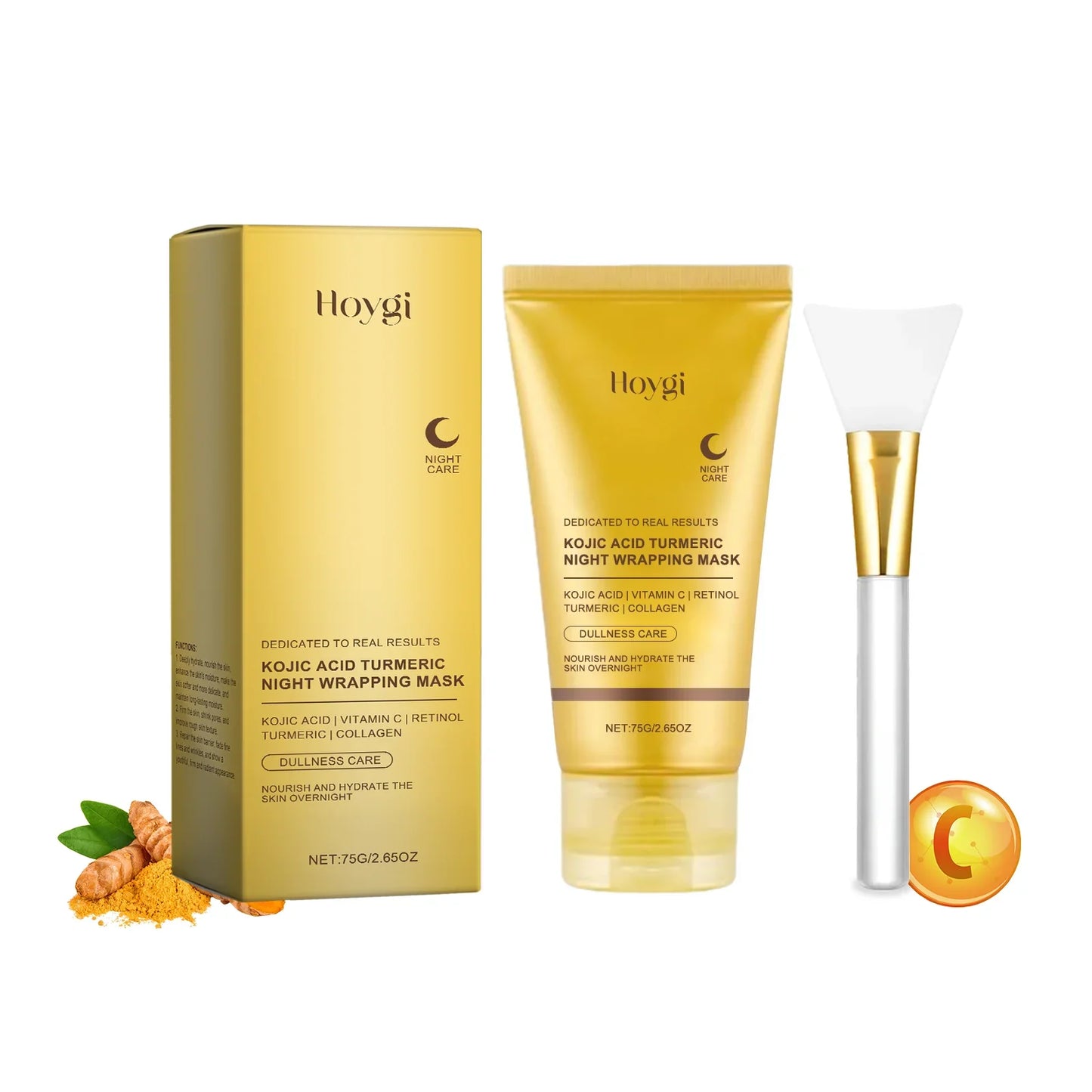 Turmeric Collagen Peel-Off Face Mask with Scraper – 75g