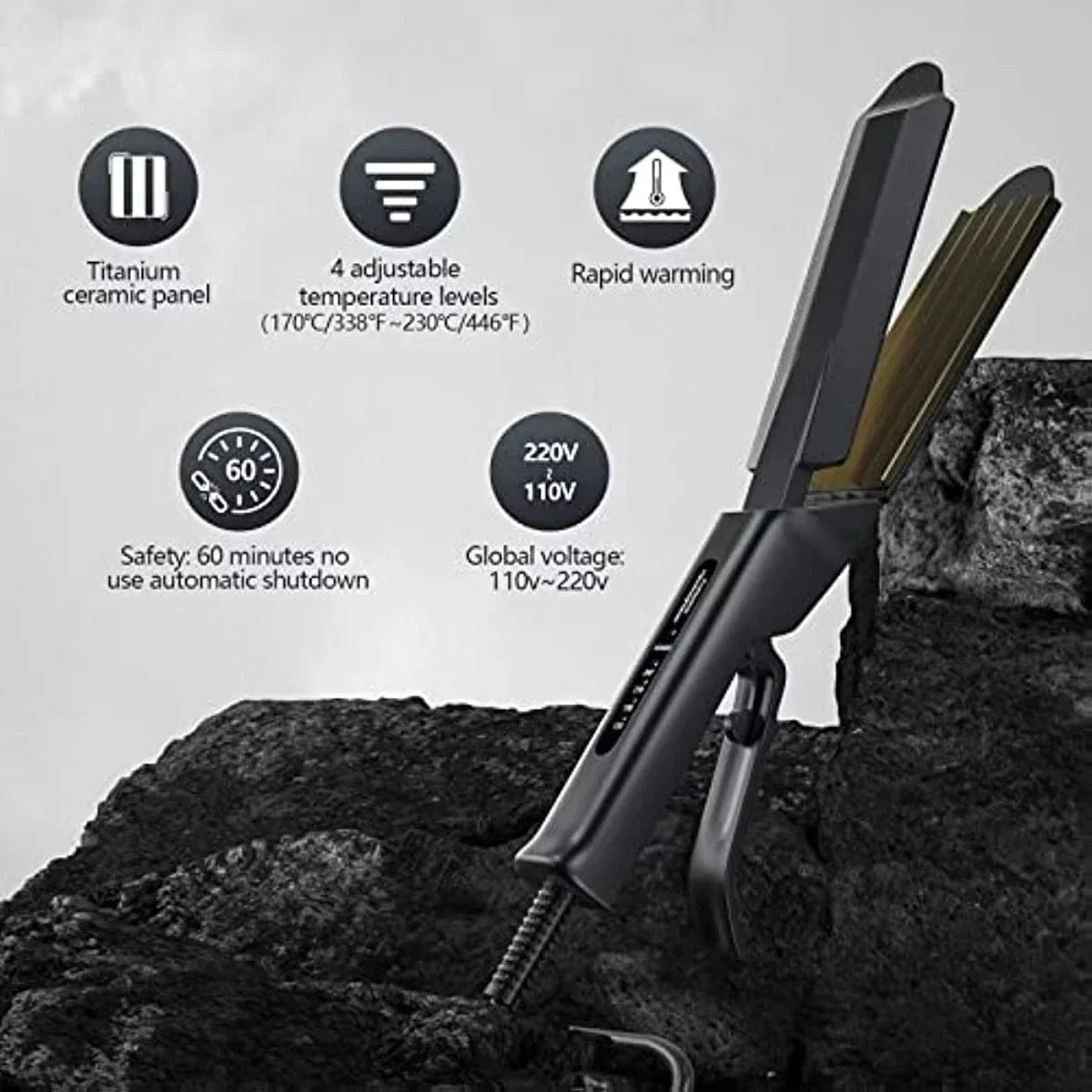 Hair Crimper Iron For Fluffy Hairstyle Curling Iron Professional Corrugation Crimper Hair Irons Hair Waver Volumizing Crimper Peaceful Pleasures Health and Wellness