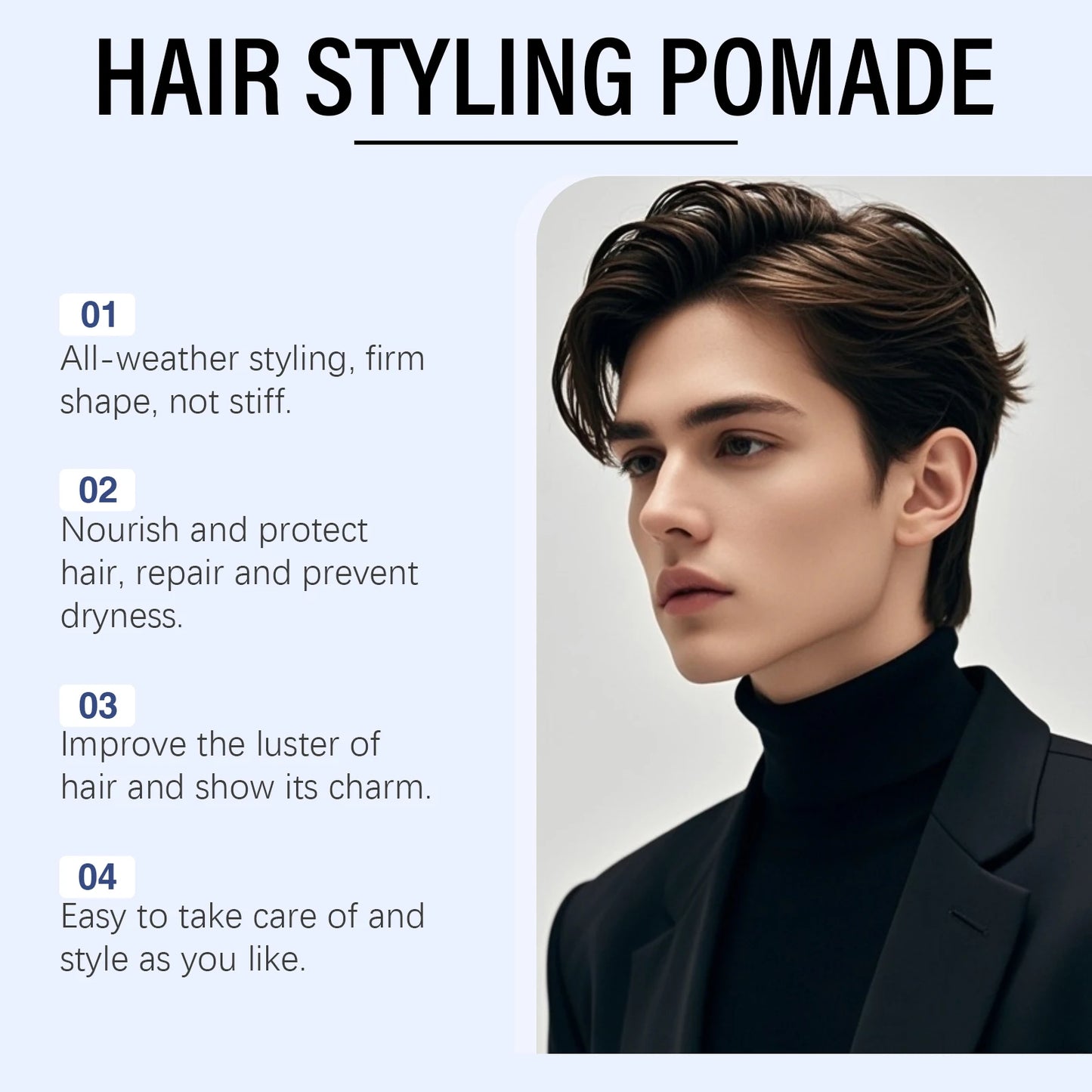 Men's Hair Clay Strong Hold Matte Finish Styling Mud 50g