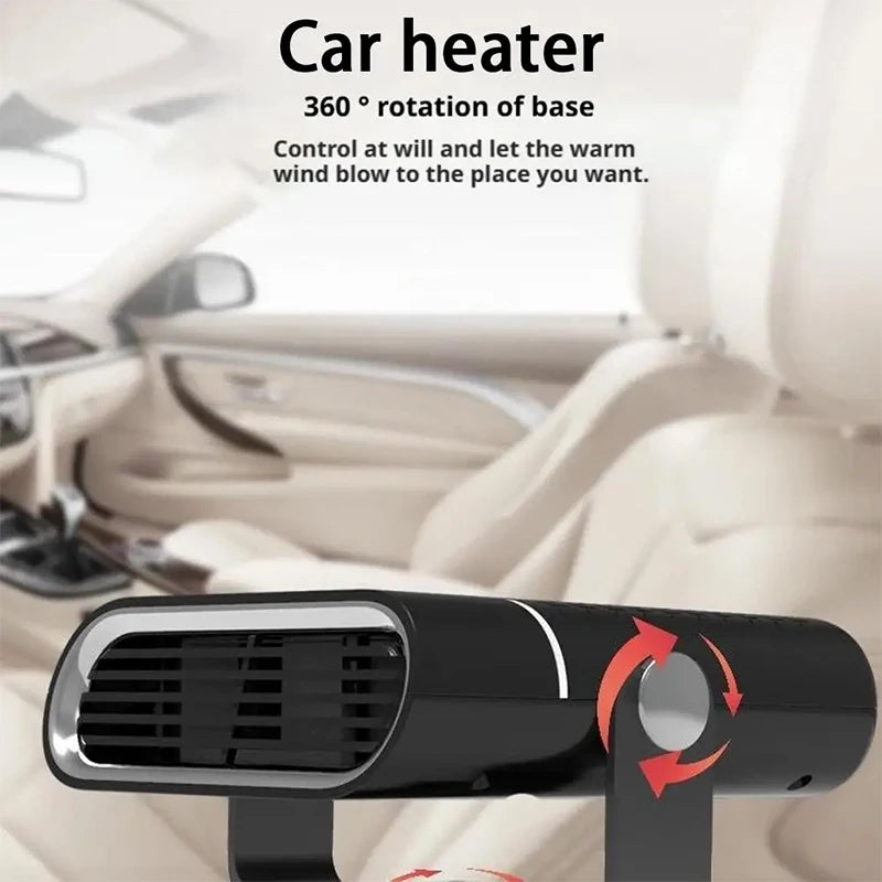 Automotive Electric Heater Winter Multi-mode Low Noise 360 Degree Rotary Dashboard 150W Heating Fan Defogger Demister USB Fan Peaceful Pleasures Health and Wellness