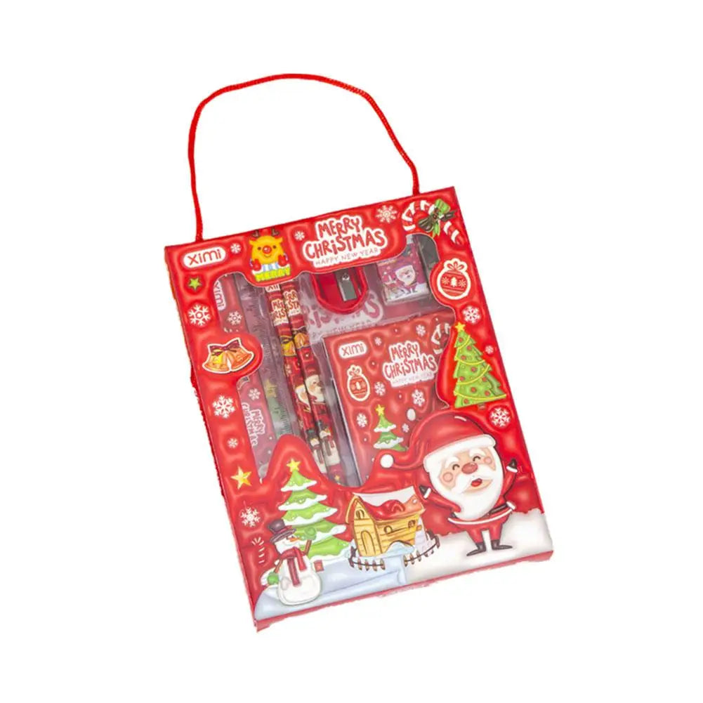 6 Pcs/set Children's Cute Stationery Sets Cartoon Stationery Set Pencil Ruler Eraser Sharpener Student Stationery Supplies Peaceful Pleasures Health and Wellness C