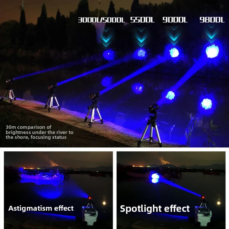 SHINEKNOT Night Fishing Flashlight | 4 LED Modes, Rechargeable
