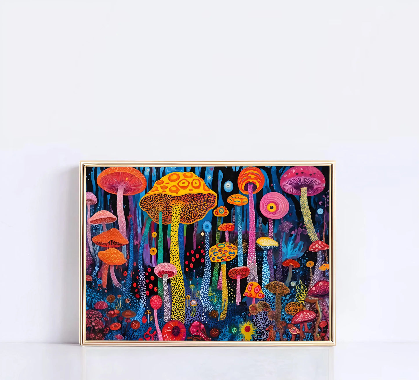 Yayoi Kusama Abstract Nature Canvas Wall Art | Colorful Poster
