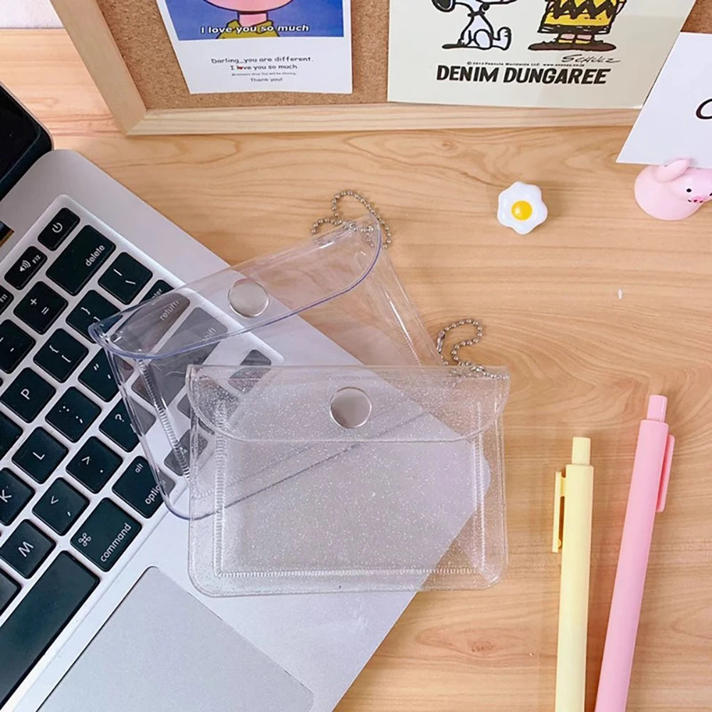 Creative Transparent Card Bag Simple DIY Storage Mini Button Portable