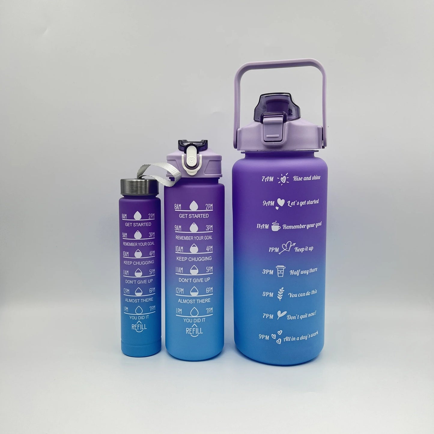 BPA-Free Motivational Sport Water Bottle | 300ml, 750ml & 2L