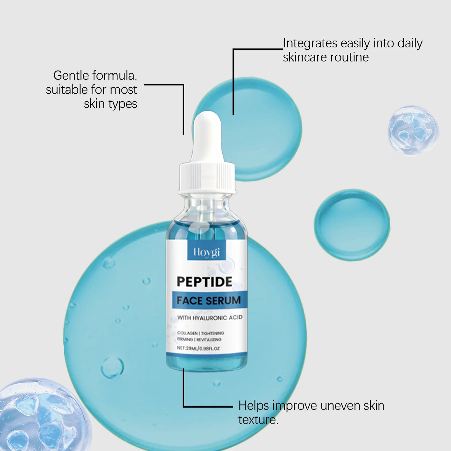Korean Copper Peptide Serum – Hyaluronic Acid & Collagen 29ml