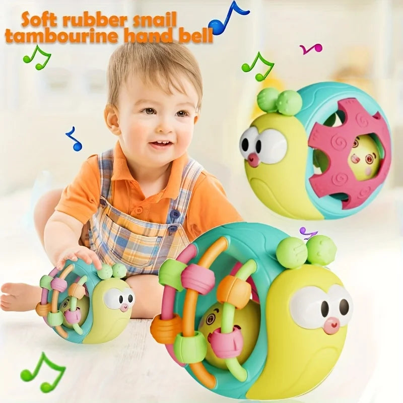 Dutora Baby Snail Rattle Toy – Early Learning Plastic Ball