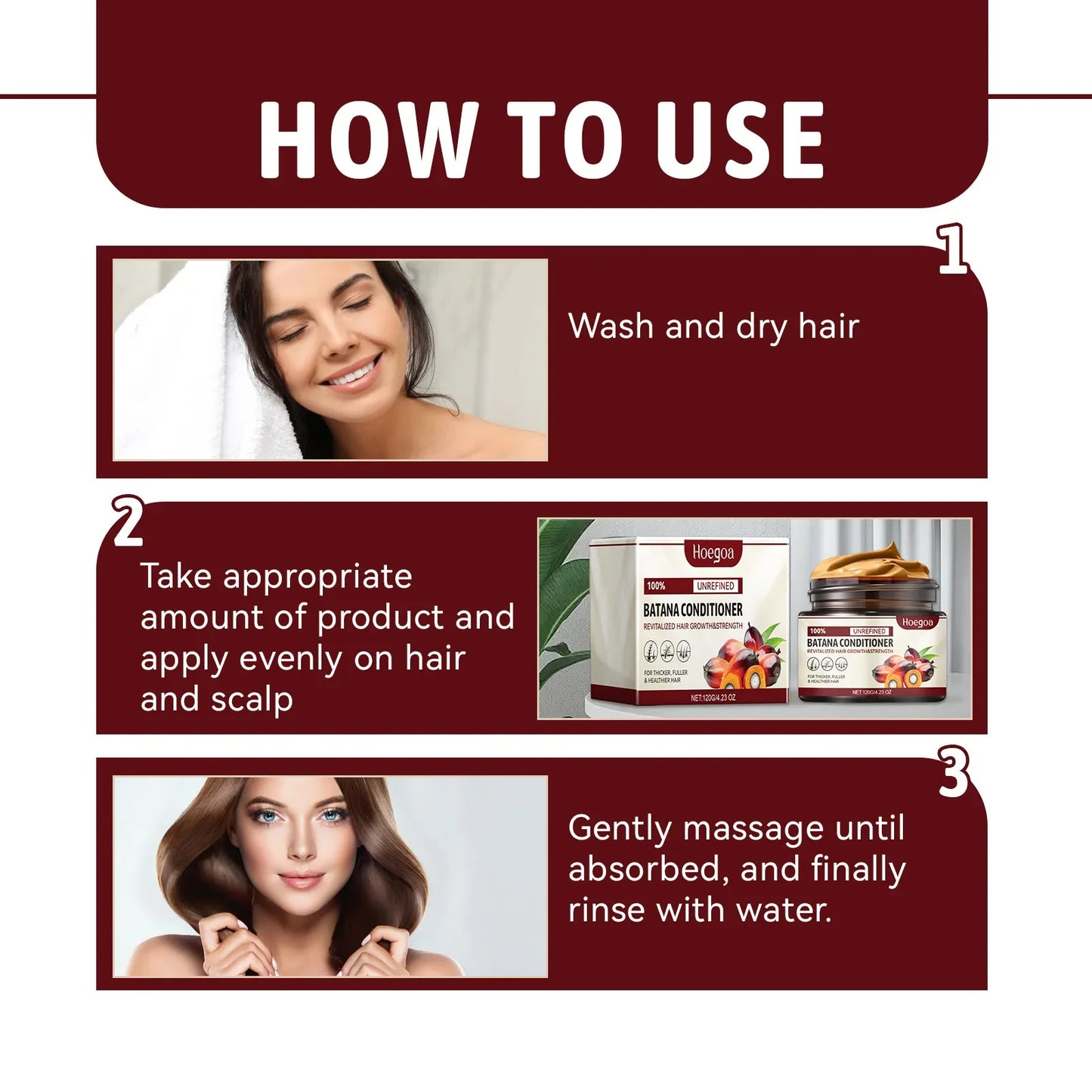 HOEGOA Batana Oil Hair Conditioner – Repair & Moisturize
