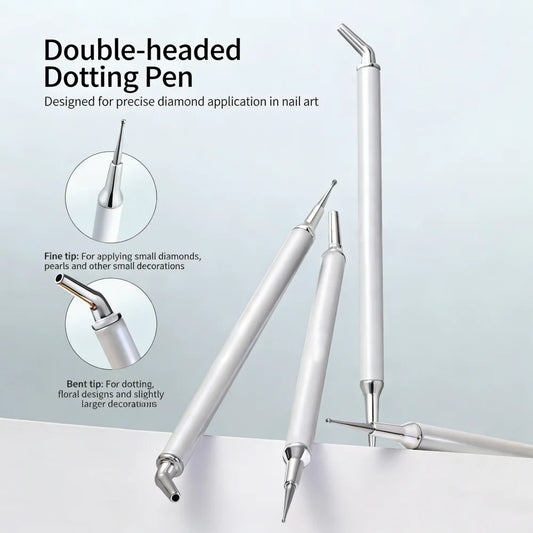 1Pc Dual-ended Rhinestone Gems Picker Dotting Pen Wax Pencil Acrylic Handle Crystal Studs Picker Manicure Nail Art DIY Tools Peaceful Pleasures Health and Wellness