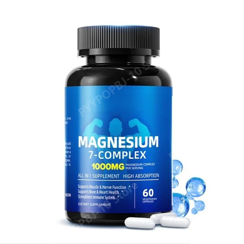 Magnesium 7-Complex 1000mg 7-in-1 High Absorption | 60 Veggie Caps