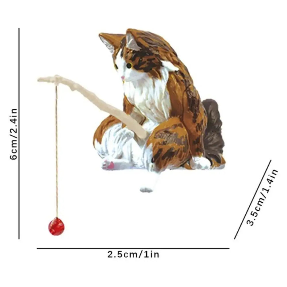 Fishing Cat Miniature Figurine – Aquarium, Bonsai & Desk Decor
