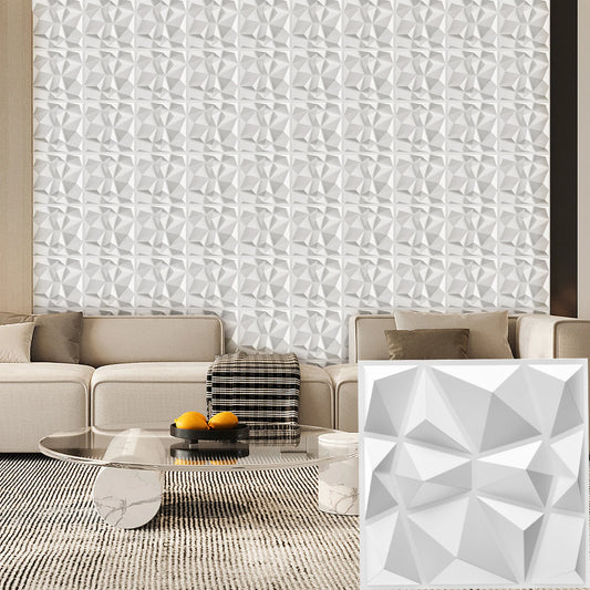 20/30PCS 3D diamond patterned PVC wall panel, suitable for indoor wall decoration, 11.8 x 11.8 inches (including tape) Peaceful Pleasures Health and Wellness