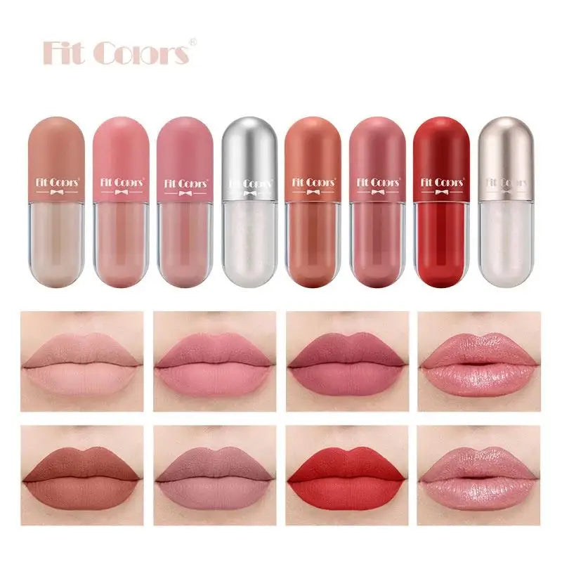 Fit Colors 8-Pc Velvet Matte Liquid Lipstick Set | Long-Lasting