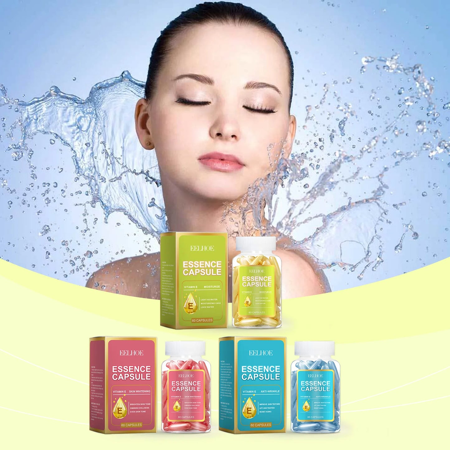 EELHOE Facial Capsule Essence – Vitamin E Moisturizing Serum 65g