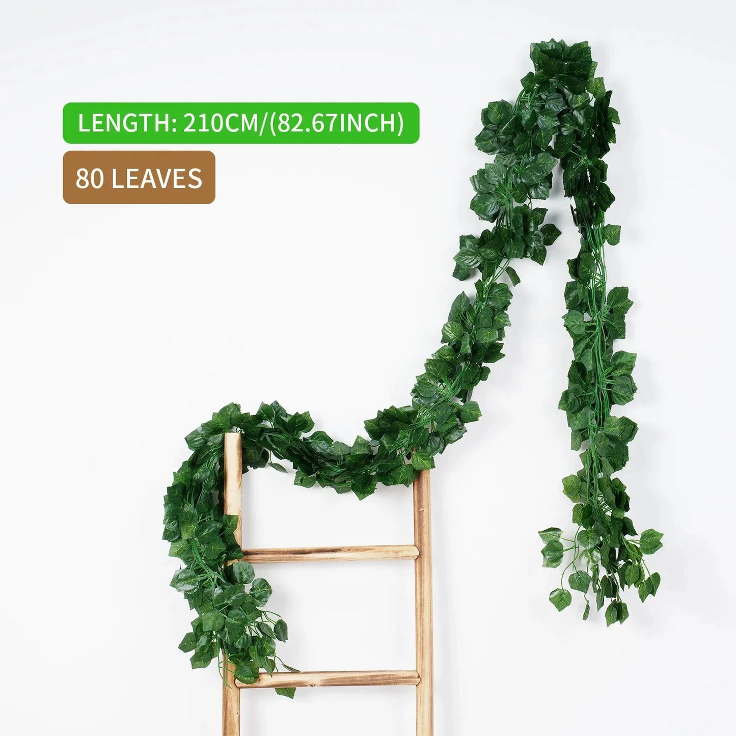 2.1M Artificial Ivy Vine Wreath | Silk Wall Hanging Decor