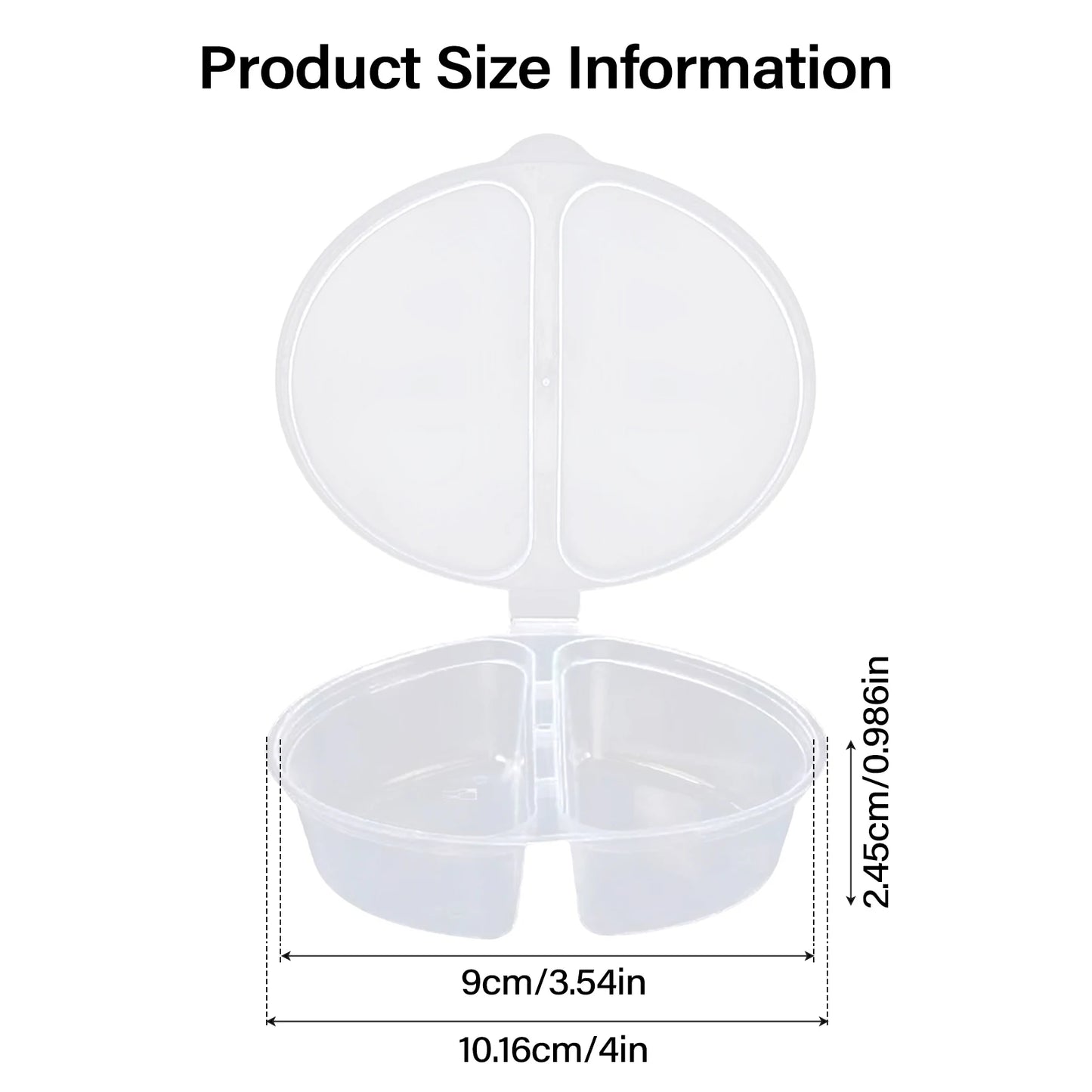 2 Compartment Snack Sauce Containers Good Sealing without Water Leakage Containers for Peanut Butter or Condiments Peaceful Pleasures Health and Wellness