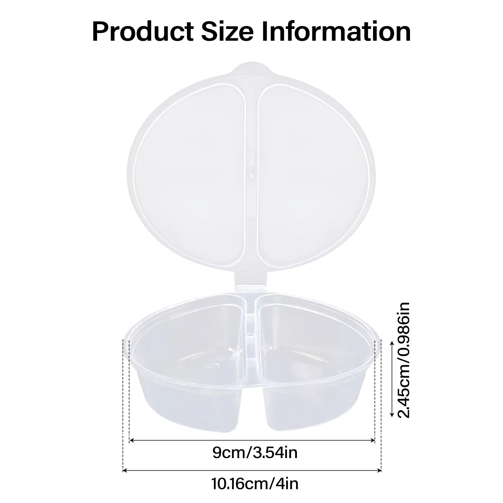 2 Compartment Snack Sauce Containers Good Sealing without Water Leakage Containers for Peanut Butter or Condiments Peaceful Pleasures Health and Wellness