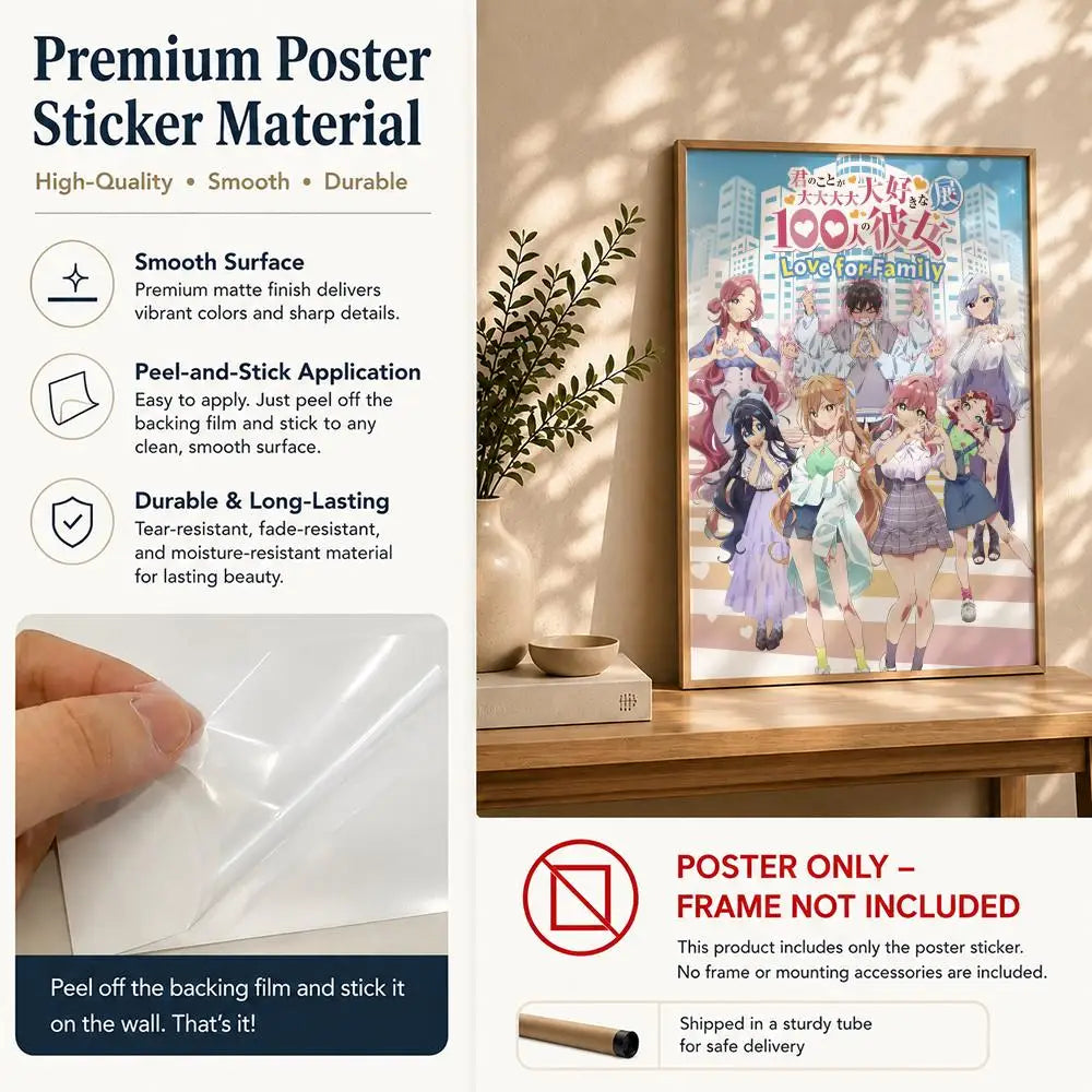 Anime Hyakkano HD Poster – Self-Adhesive Waterproof Wall Art Anime Wall Poster Peaceful Pleasures Health and Wellness
