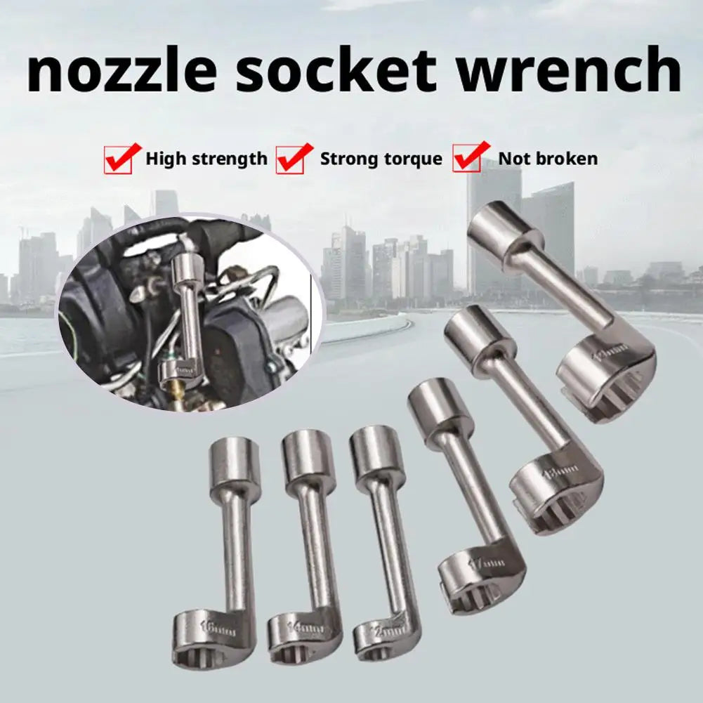 Diesel Fuel Injector Line Socket Wrench Set 12–19mm