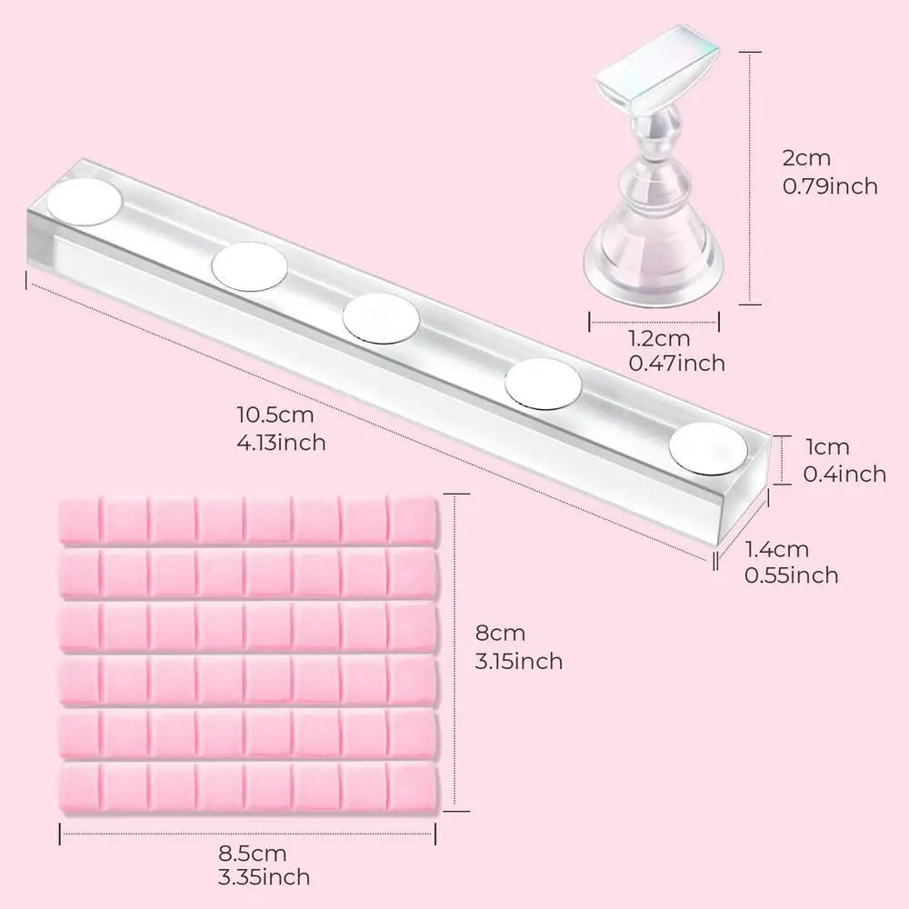 Magnetic Nail Stand Set | Press-On Nail Display & Art Holder