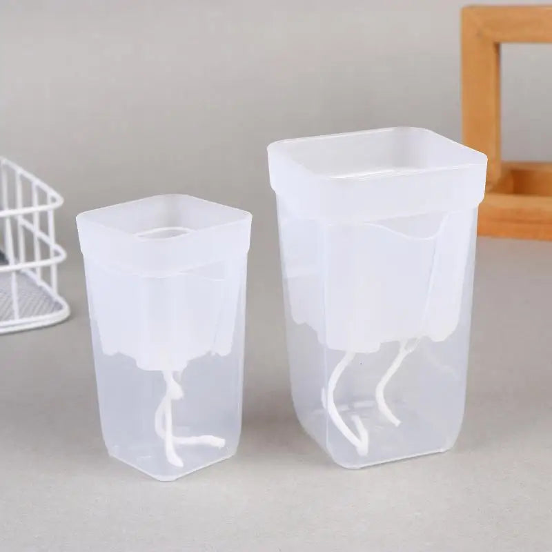5Pcs Clear Self Watering Plant Pot For Plants Double-Layer Flower Pots Planter With Drainage Hole Reservoir Seedling Nursery Pot Peaceful Pleasures Health and Wellness