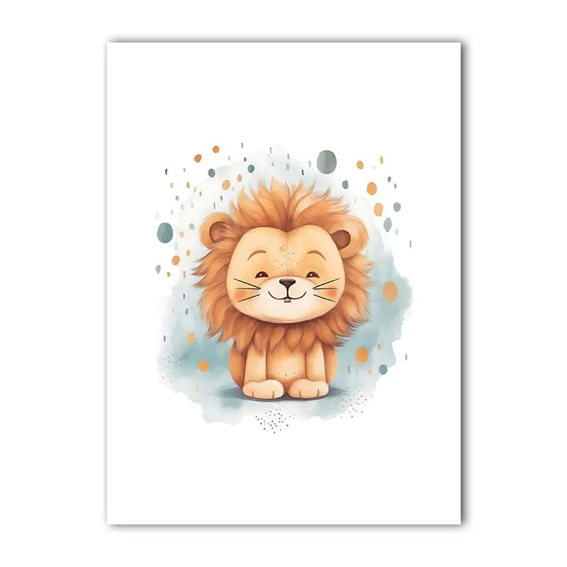 Nordic Lion Canvas Wall Art for Nursery & Kids Room | TAAWAA Canvas Wall Art Peaceful Pleasures Health and Wellness 03 50x70cm NoFrame China Mainland