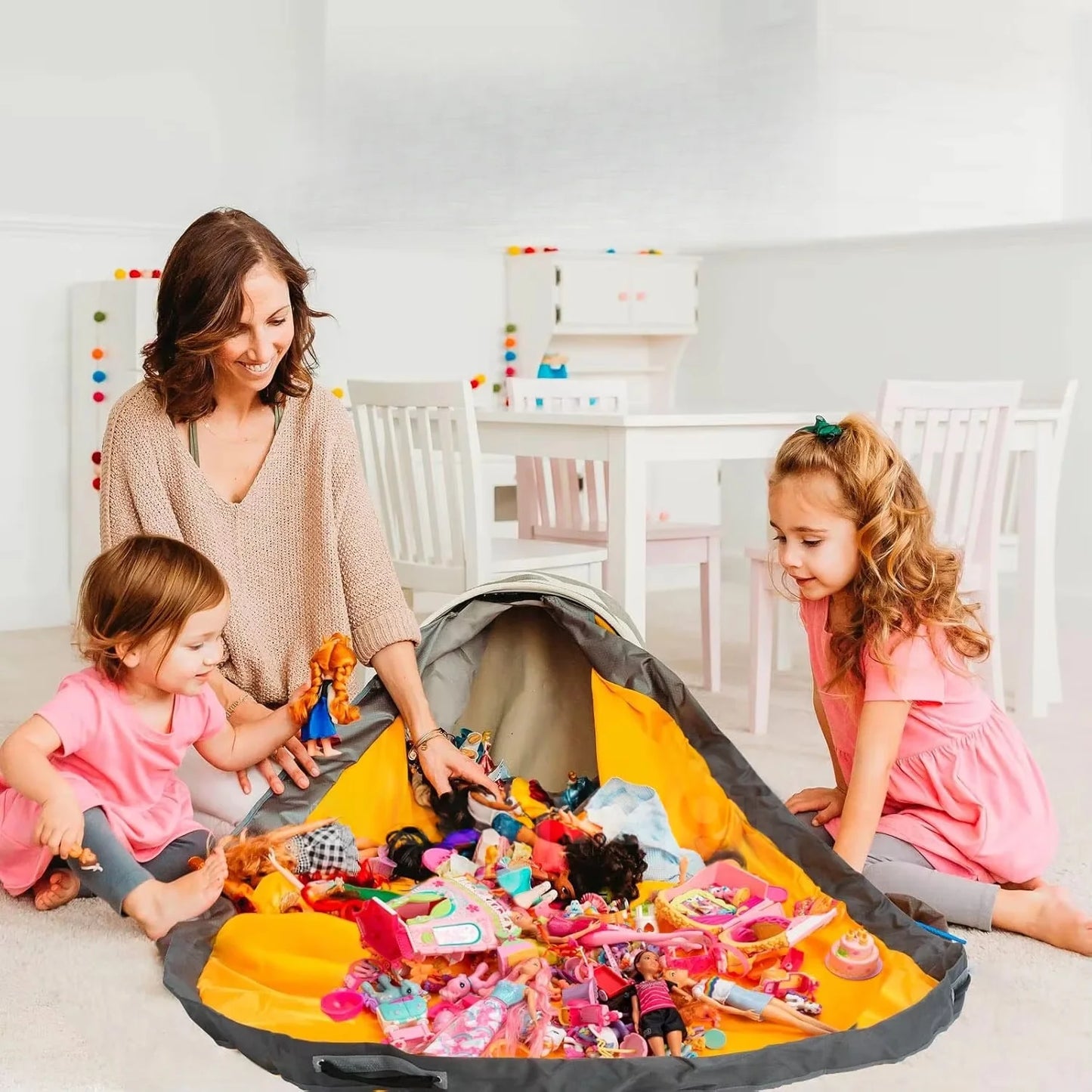 Storage Bag – Portable Kids Toy Organizer with Handles for Fast Cleanup, Durable Building Blocks Tote Peaceful Pleasures Health and Wellness