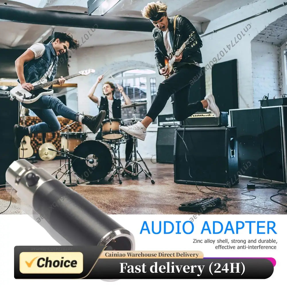 Mini XLR 3 4 Pin Female Mini Connector Audio Adapter Audio Connector Adapter Gold-plated Microphone Audio Equipment Peaceful Pleasures Health and Wellness