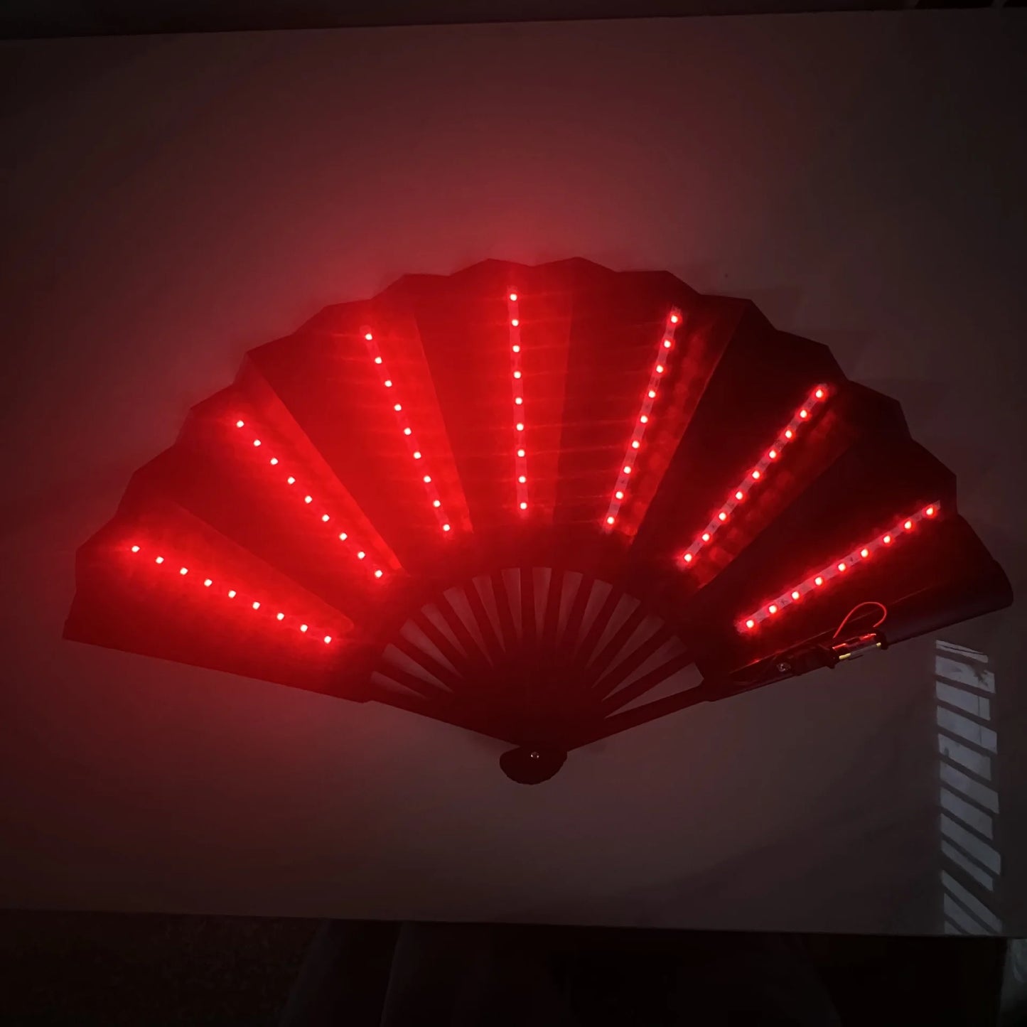 LED Glow Folding Hand Fan – Rave, Festival & Party Accessory