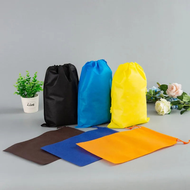 StoBag 5-30pcs Wholesale Non-woven Drawstring Bags Shoe Clothes Storage Reusable Pocket Travel Organizer Pouch Logo(Extra Fee) Peaceful Pleasures Health and Wellness