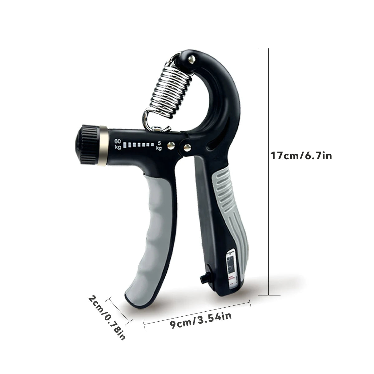 Grip Strength Trainer Adjustable Hand Grip Strengthener 11-132 Lbs (5-60Kg) Gym Rehab Forearm Trainer Peaceful Pleasures Health and Wellness