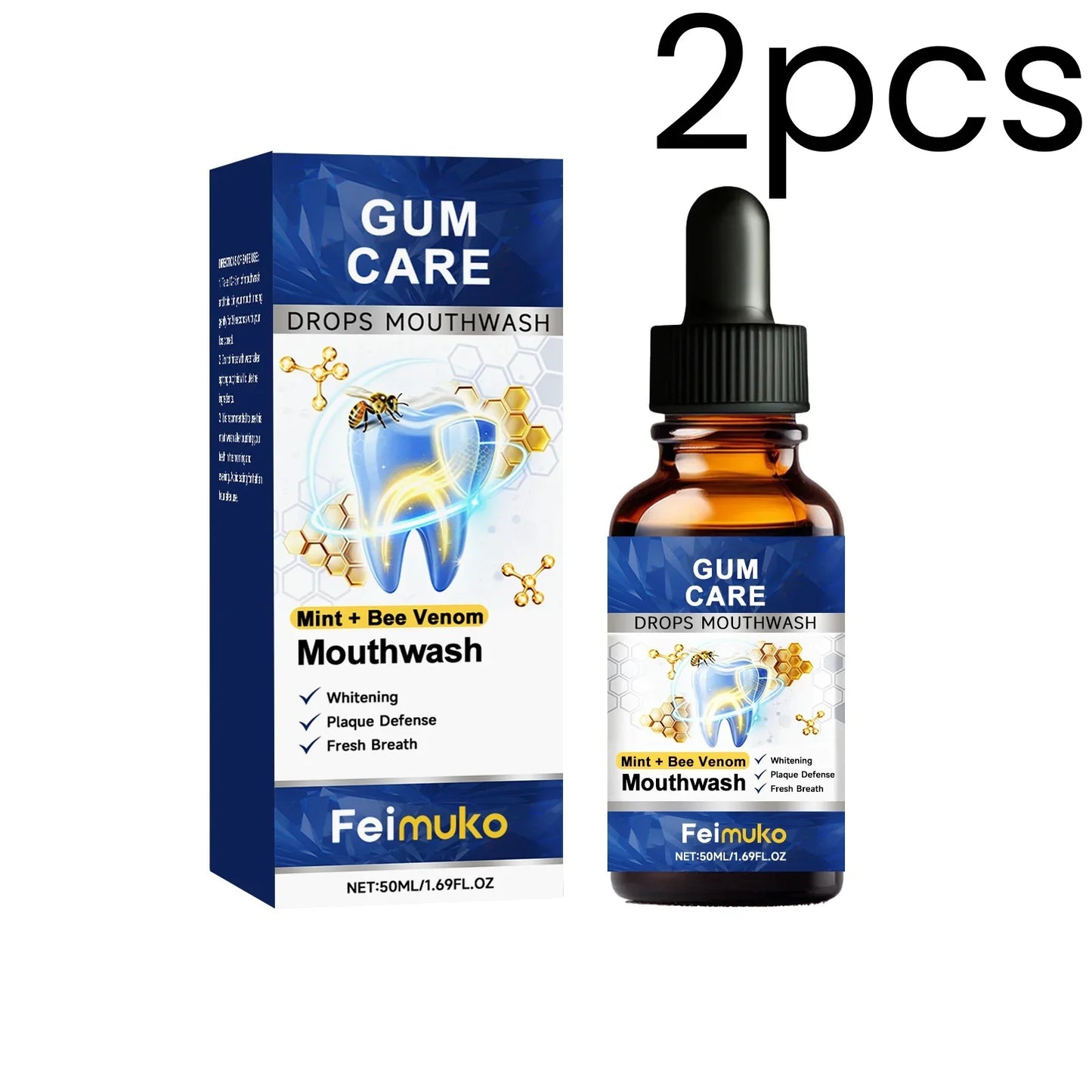 Feimuko Bee Venom Mouthwash – Gum Care & Whitening 50ml