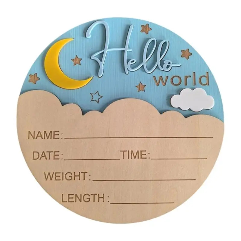 Moon Baby Birth Announcement Sign | Newborn Photo Prop