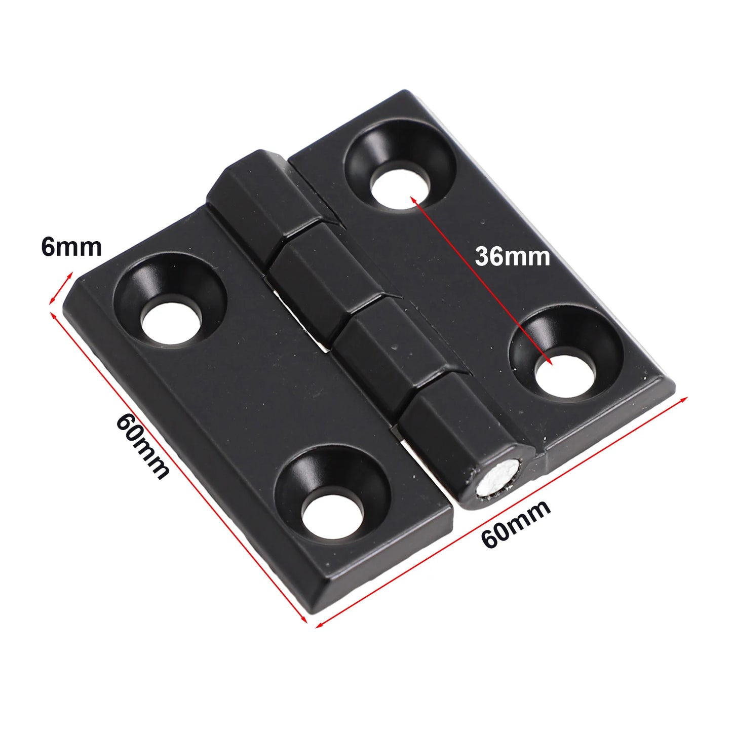 1 Butt Hinge Door Metal Black Cabinet Hardware Aluminium Box Backflap