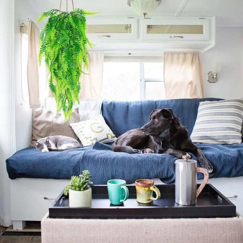 Artificial Hanging Fern Vine Wall Decor – Indoor & Outdoor