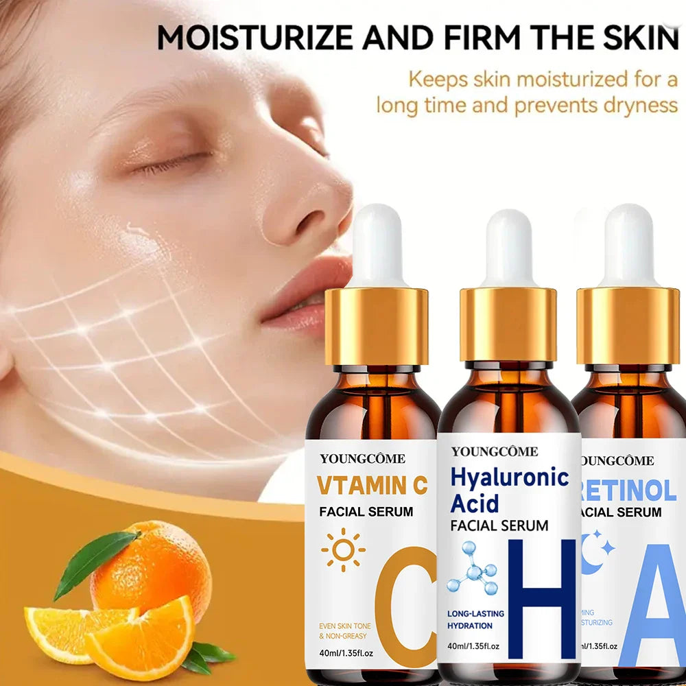 YOUNGCOME Hyaluronic Acid Face Serum – 3-Piece Hydrating Set