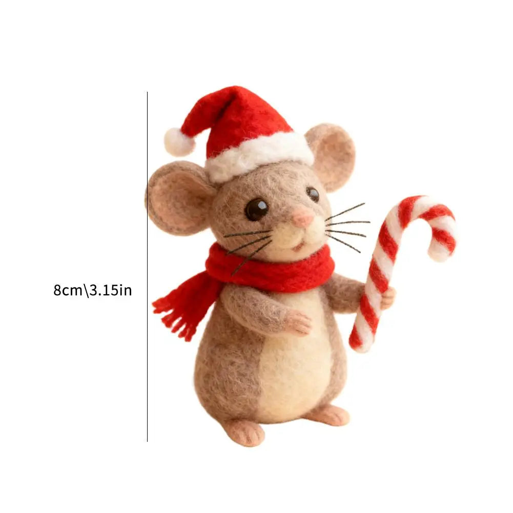 Christmas Wool Felt Mouse Ornaments – Cute Holiday Tree Decor Christmas Tree Ornament Peaceful Pleasures Health and Wellness