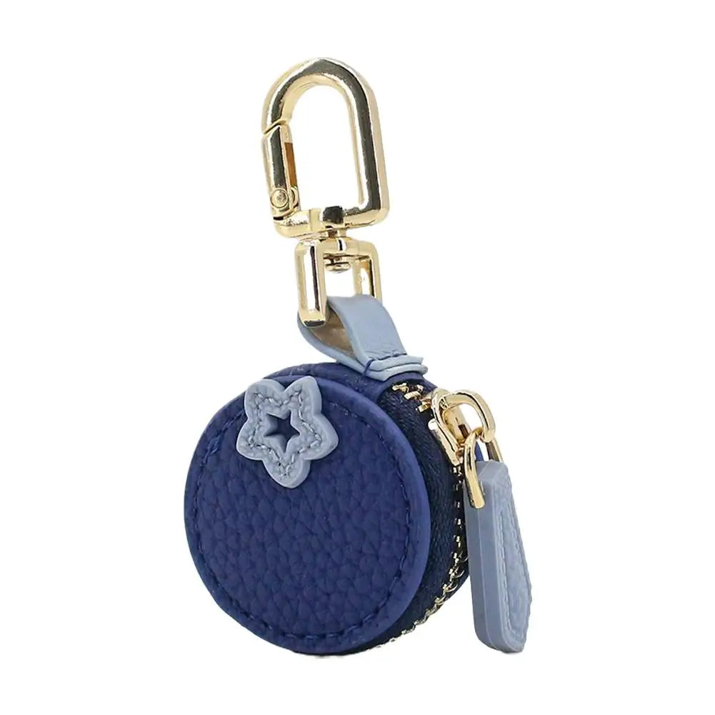 Cute Fruit Coin Purse Keychain | Cherry Blueberry PU Leather