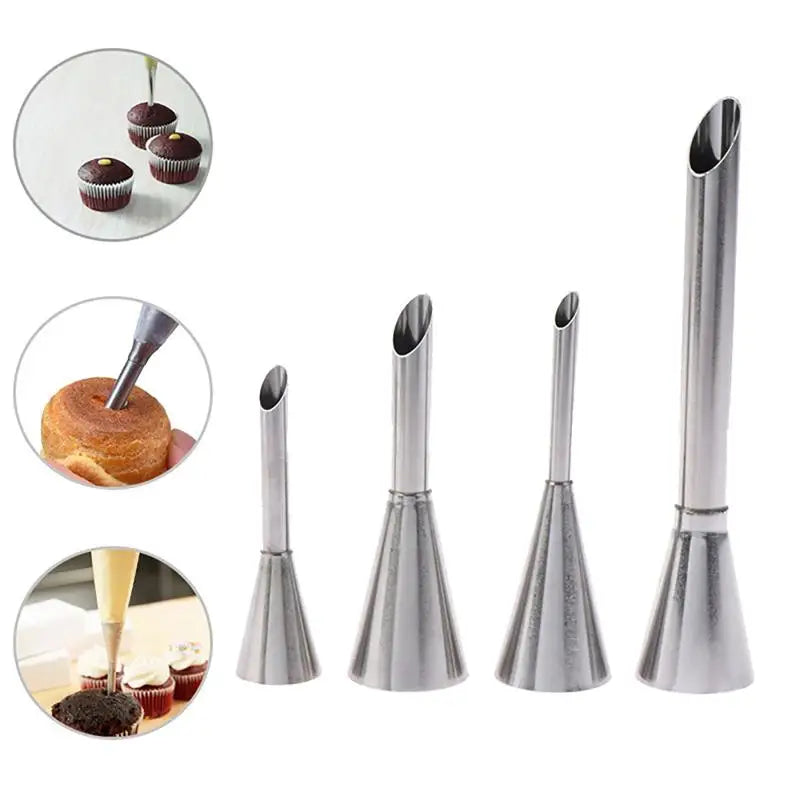 DIY Cake Decorating Stainless Steel Puff Cream Nozzles 12PCS Reusable Tips for Dessert Baking Tools Peaceful Pleasures Health and Wellness