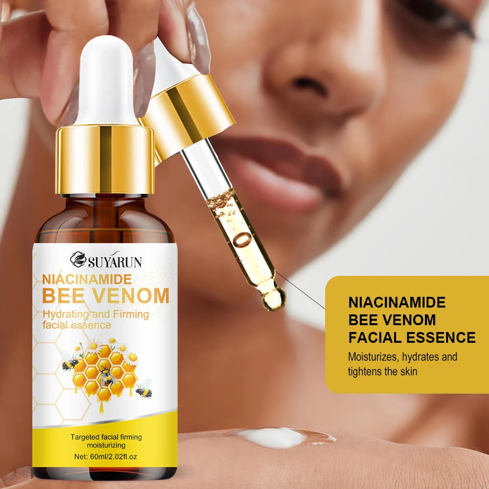 SUYARUN Niacinamide & Bee Venom Serum - Anti Aging Brightening Face Essence, Moisturizing Skin Care for Dark Spots & Wrinkles. Peaceful Pleasures Health and Wellness