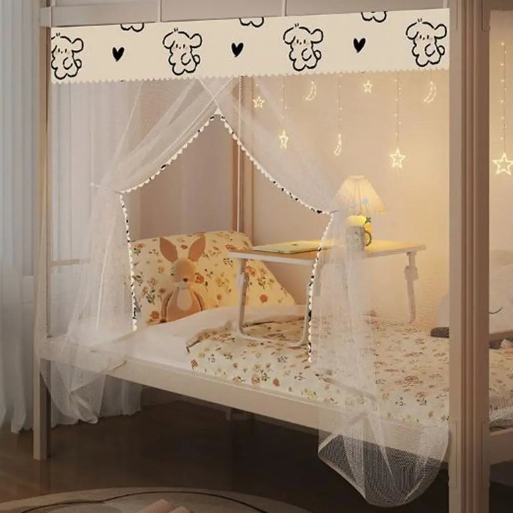 Floral Mosquito Net – Breathable Dustproof Bed Canopy Netting