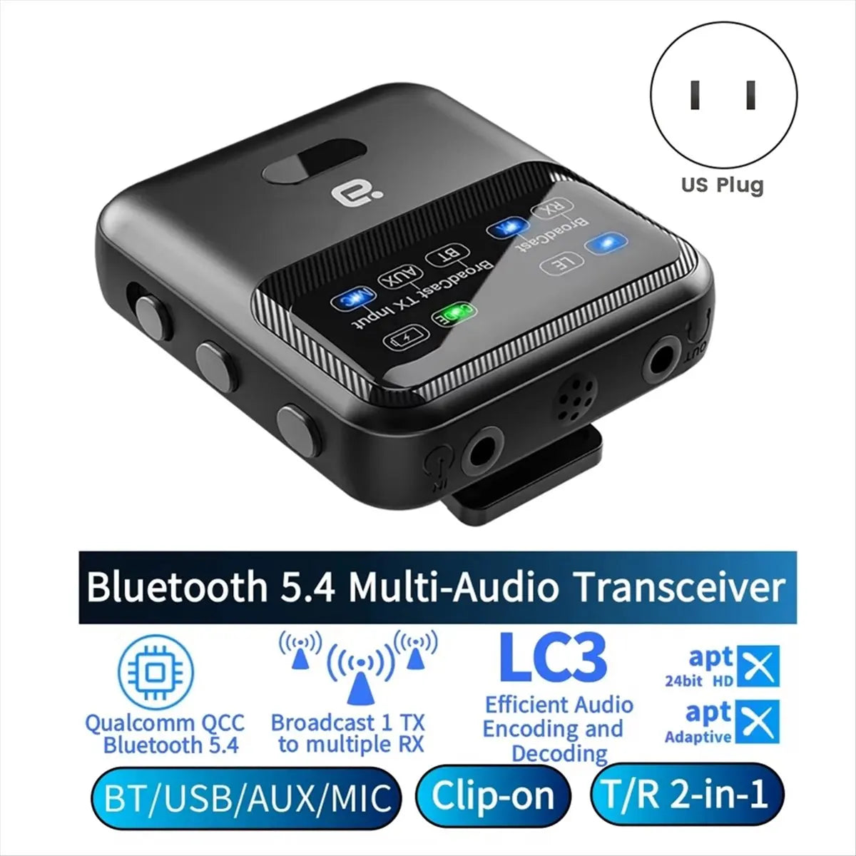 Bluetooth 5.4 LE Audio Transceiver – 1TX to 100+ RX Broadcast Peaceful Pleasures Health and Wellness