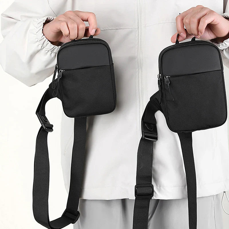 Men's Canvas Mini Chest Bag – Crossbody Sling Shoulder Bag