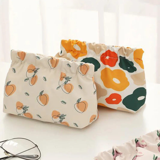 Fruit Print Mini Makeup Bag – Waterproof Portable Cosmetic Pouch Cosmetic Pouch Oasis Select